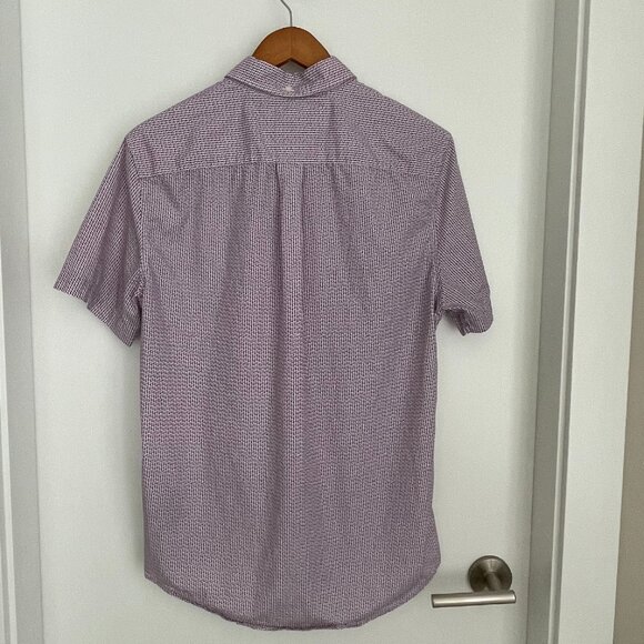 Tommy Hilfiger Cotton Button Down Short Sleeve Custom Fit Red Shirt Medi… - Picture 4 of 8